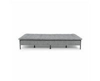 Milo Space-Saving Armless Sofa Cum Bed - Dark Grey