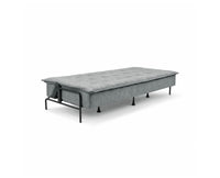 Milo Space-Saving Armless Sofa Cum Bed - Dark Grey