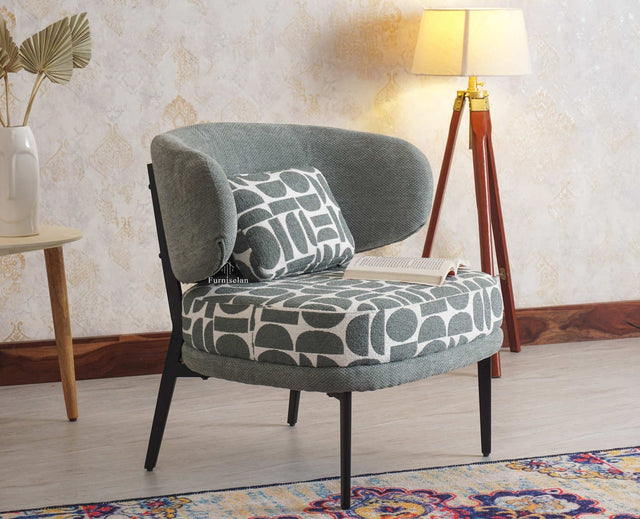 ModMint Curve Accent Chair Sofa - Dining Chair - Furniselan - Sage-Green