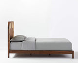 Monaco Wooden Queen size Bed Furniselan - Brown-Finish