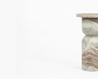 Monarch Marble Pedestal Table - Sawar Purple Marble