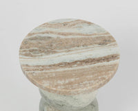 Monarch Marble Pedestal Table - Sawar Purple Marble