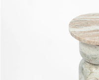 Monarch Marble Pedestal Table - Sawar Purple Marble