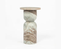 Monarch Marble Pedestal Table - Sawar Purple Marble
