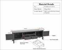 Mumbai Entertainment Unit Tv Cabinet - Two Doors Two Drawers - Tv Cabinet - Furniselan Frosty White