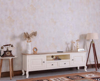 Mumbai Entertainment Unit Tv Cabinet - Two Doors Two Drawers - Tv Cabinet - Furniselan Frosty White