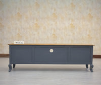 Mumbai Entertainment Unit Tv Cabinet - Two Doors Two Drawers - Tv Cabinet - Furniselan - Slate-Grey