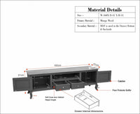 Mumbai Entertainment Unit Tv Cabinet - Two Doors Two Drawers - Tv Cabinet - Furniselan
