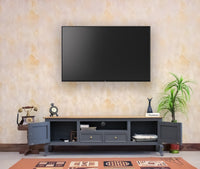 Mumbai Entertainment Unit Tv Cabinet - Two Doors Two Drawers - Tv Cabinet - Furniselan - Slate-Grey