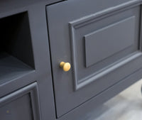 Mumbai Entertainment Unit Tv Cabinet - Two Doors Two Drawers - Tv Cabinet - Furniselan - Slate-Grey