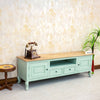 Mumbai Entertainment Unit Tv Cabinet - Two Doors Two Drawers - Tv Cabinet - Furniselan - Silt-Green