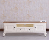 Mumbai Entertainment Unit Tv Cabinet - Two Doors Two Drawers - Tv Cabinet - Furniselan Frosty White
