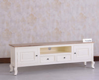 Mumbai Entertainment Unit Tv Cabinet - Two Doors Two Drawers - Tv Cabinet - Furniselan Frosty White