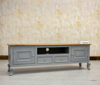 Mumbai Entertainment Unit Tv Cabinet - Two Doors Two Drawers - Tv Cabinet - Furniselan - Cool-Grey