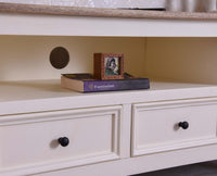 Mumbai Entertainment Unit Tv Cabinet - Two Doors Two Drawers - Tv Cabinet - Furniselan Frosty White