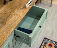 Mumbai Sideboard Cabinet Solid Wood - Three Drawers & Two Doors - Sideboard - Furniselan - Silt-Green