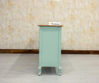 Mumbai Sideboard Cabinet Solid Wood - Three Drawers & Two Doors - Sideboard - Furniselan - Silt-Green
