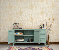 Mumbai Sideboard Cabinet Solid Wood - Three Drawers & Two Doors - Sideboard - Furniselan - Silt-Green