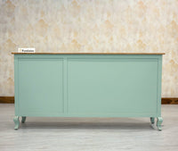 Mumbai Sideboard Cabinet Solid Wood - Three Drawers & Two Doors - Sideboard - Furniselan - Silt-Green