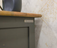 Mumbai Sideboard Cabinet Solid Wood - Three Drawers & Two Doors - Sideboard - Furniselan - Slate-Grey