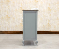 Mumbai Solid Wood Chest of Drawer Storage Five Drawers - Sideboard - Furniselan-Cool-Grey