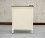 Mumbai Solid Wood Chest of Drawer Storage Five Drawers - Sideboard - Furniselan-Frosty-White