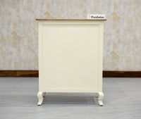 Mumbai Solid Wood Chest of Drawer Storage Five Drawers - Sideboard - Furniselan-Frosty-White