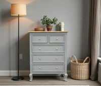 Mumbai Solid Wood Chest of Drawer Storage Five Drawers - Sideboard - Furniselan