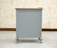 Mumbai Solid Wood Chest of Drawer Storage Five Drawers - Sideboard - Furniselan-Cool-Grey