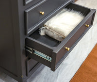 Mumbai Solid Wood Chest of Drawer Storage Five Drawers - Sideboard - Furniselan-Slate-Grey