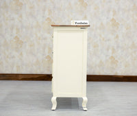 Mumbai Solid Wood Chest of Drawer Storage Five Drawers - Sideboard - Furniselan-Frosty-White