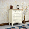 Mumbai Solid Wood Chest of Drawer Storage Five Drawers - Sideboard - Furniselan-Frosty-White
