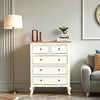 Mumbai Solid Wood Chest of Drawer Storage Five Drawers - Sideboard - Furniselan-Frosty-White