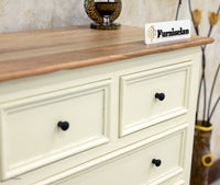 Mumbai Solid Wood Chest of Drawer Storage Five Drawers - Sideboard - Furniselan-Frosty-White