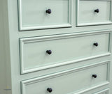 Mumbai Solid Wood Chest of Drawer Storage Five Drawers - Sideboard - Furniselan-Silt-Green