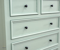 Mumbai Solid Wood Chest of Drawer Storage Five Drawers - Sideboard - Furniselan-Silt-Green