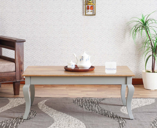 Mumbai Solid Wood Coffee Table - Coffee Table - Furniselan - Cool-Grey
