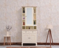 Mumbai Solid Wood Dressing Table For Bedroom - Furniselan Milky - White