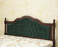 Mumbai Solid Wood King Size Bed Upholstered Headboard Furniselan grey finish