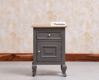 Mumbai Solid Wood One Door One Drawer Bedside Table - Left Side Door - Furniselan