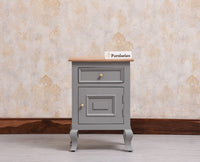 Mumbai Solid Wood One Door One Drawer Bedside Table - Left Side Door - Furniselan