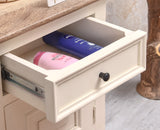 Mumbai Solid Wood One Door One Drawer Bedside Table - Left Side Door - Furniselan - Frosty White
