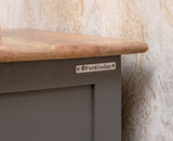 Mumbai Solid Wood One Door One Drawer Bedside Table - Left Side Door - Furniselan - Slate Grey
