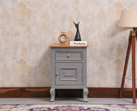 Mumbai Solid Wood One Door One Drawer Bedside Table - Left Side Door - Furniselan