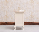 Mumbai Solid Wood One Door One Drawer Bedside Table - Left Side Door - Furniselan - Frosty White
