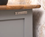 Mumbai Solid Wood One Door One Drawer Bedside Table - Left Side Door - Furniselan - Cool Grey
