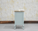 Mumbai Solid Wood One Door One Drawer Bedside Table - Right Side Door - Furniselan - Silt Green
