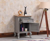 Mumbai Solid Wood One Door One Drawer Bedside Table - Right Side Door - Furniselan