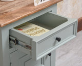 Mumbai Solid Wood One Door One Drawer Bedside Table - Right Side Door - Furniselan - Silt Green
