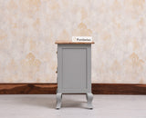 Mumbai Solid Wood One Door One Drawer Bedside Table - Right Side Door - Furniselan - Cool Grey
